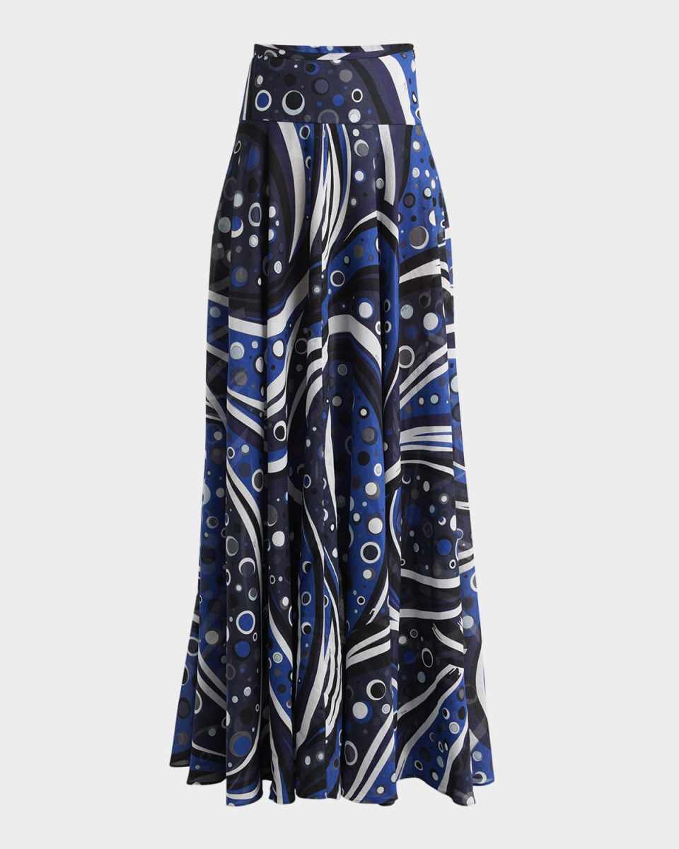 Printed Full Maxi Skirt